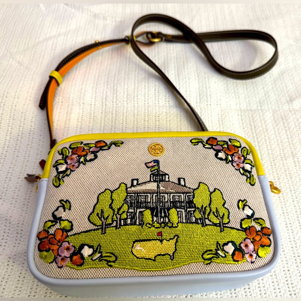Tory Burch 2023 Augusta National Masters Embroidered Crossbody-RARE COLLECTIBLE